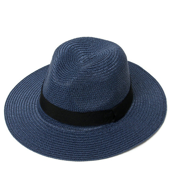Elegant hvit Panama solhatt for dame, klassisk design, perfekt til sommer og reise.
