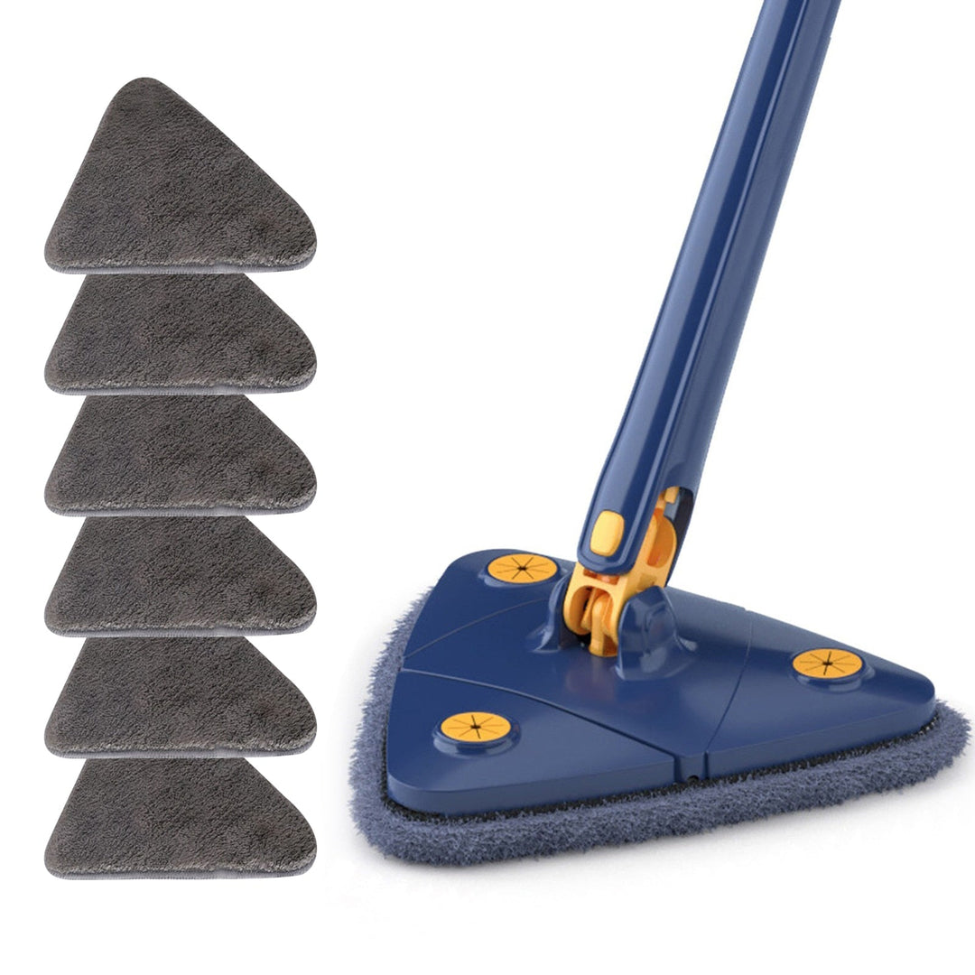 Effektiv trekantet mikrofibermopp, perfekt for grundig husvask og vanskelige områder.
