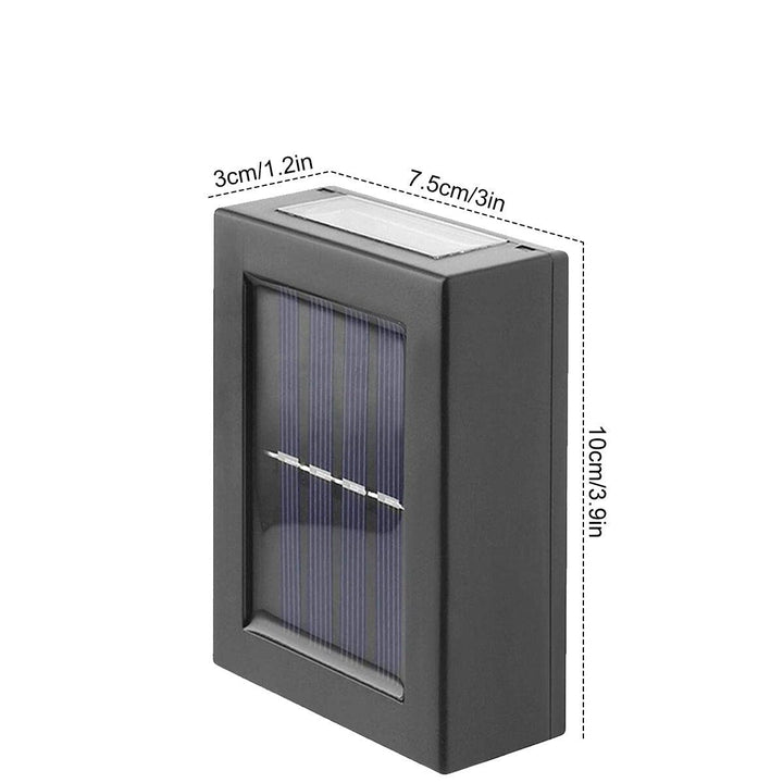 Allsidig solcelle LED-vegglampe. Perfekt utendørsbelysning for terrasse, hage, inngangsparti med solenergi.