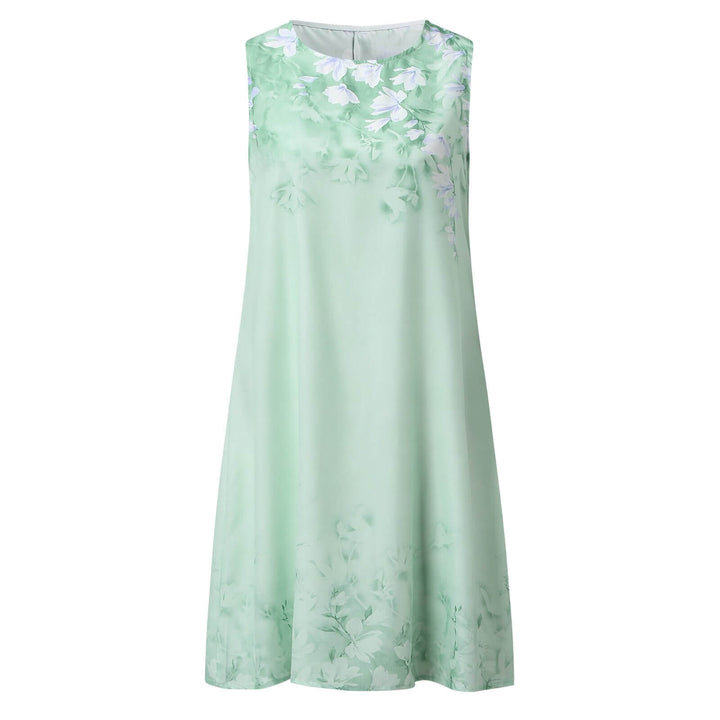 Elegant blomstret selskapskjole, feminin vårkjole i vintage stil.