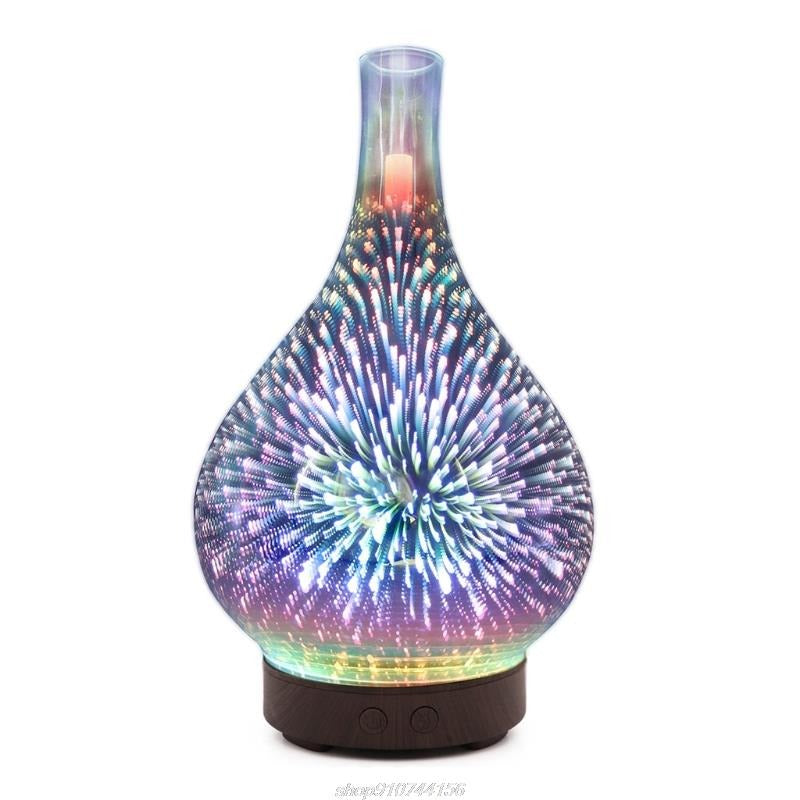 Fyrverkeri luftfukter og diffuser med 3D-lys. Optimal for aromaterapi, hjemmeinnredning og bedre inneklima.
