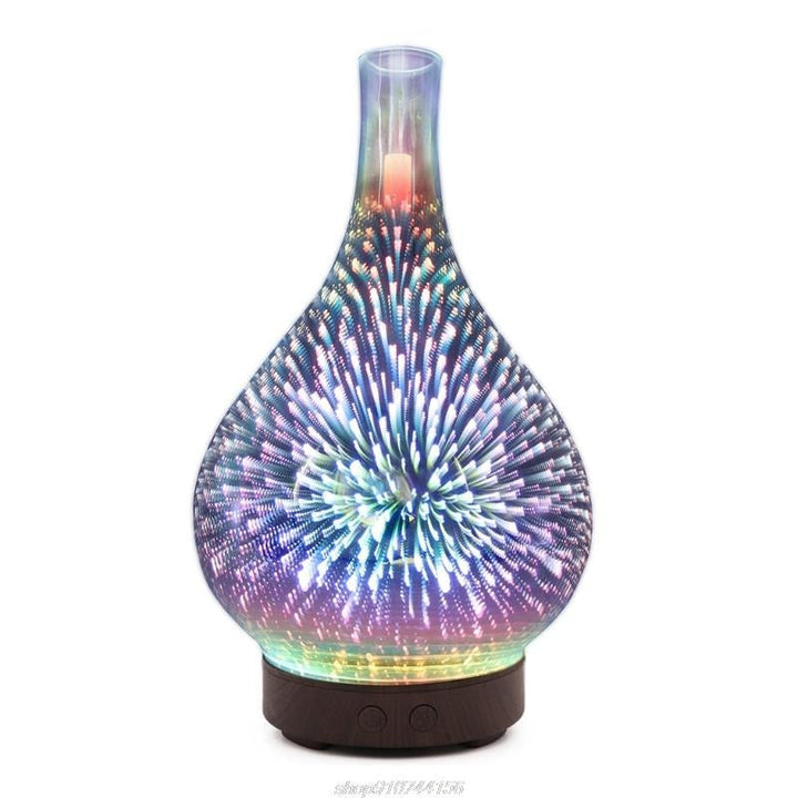 Fyrverkeri luftfukter og diffuser med 3D-lys. Optimal for aromaterapi, hjemmeinnredning og bedre inneklima.
