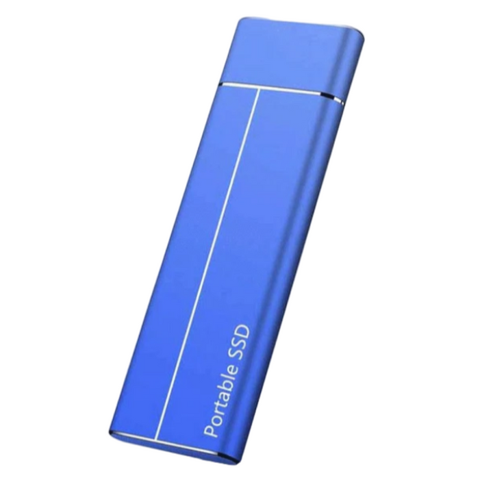 Kompakt 64GB bærbar SSD i aluminium koblet til bærbar PC, ideell for lynrask filoverføring og mobil lagring.