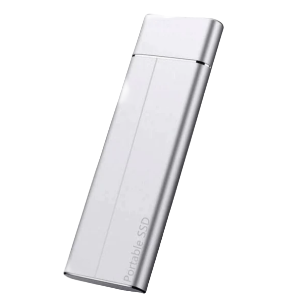 Liten og lett 64GB bærbar SSD med USB-C, perfekt for mobil lagring, rask dataoverføring og sikkerhetskopiering.