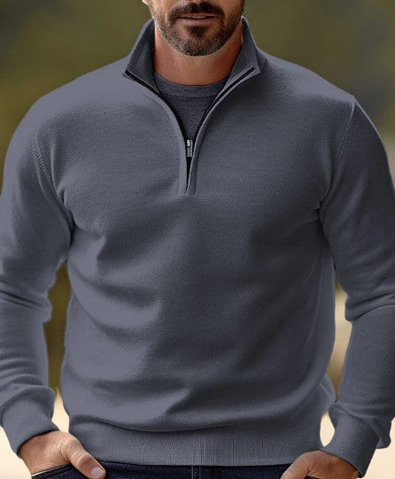 Allsidig herre half zip genser, egnet for både fritid og uformelle anledninger.