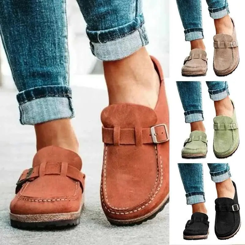 Elegante damesko: Retro slip-on loafers med tykk plattformsåle for stil og hverdagskomfort.