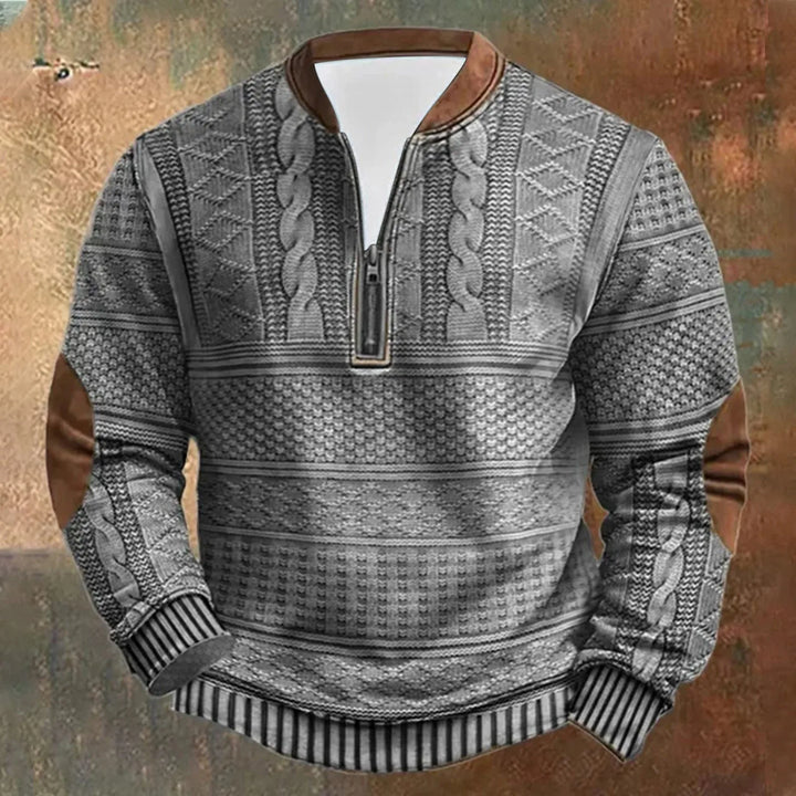 Casual herrepullover, oversized design med høy krage. Varm langermet genser for streetwear og hverdagsmote.