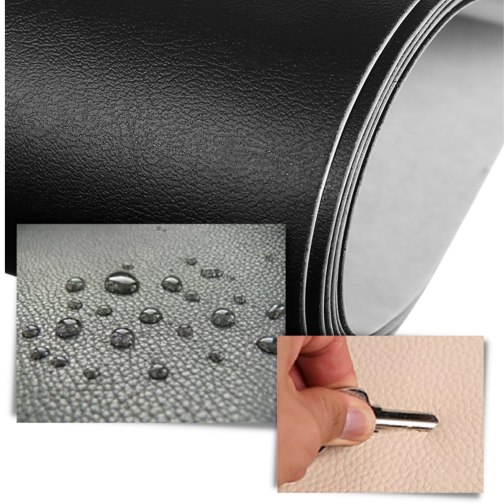 DIY bilsete reparasjon med selvklebende skinnlapp. Fikser slitasje og skader effektivt.