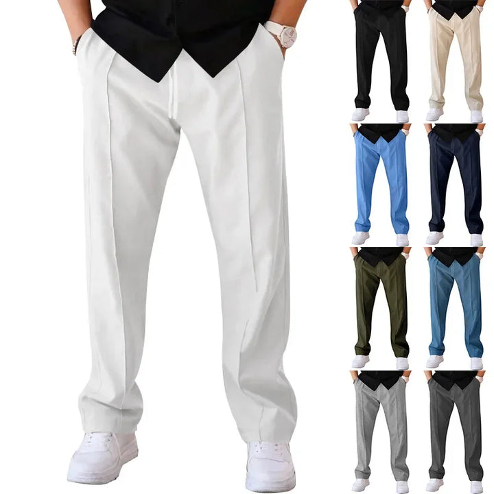 Menns vide joggebukser i grå, komfortable for trening og fritid.