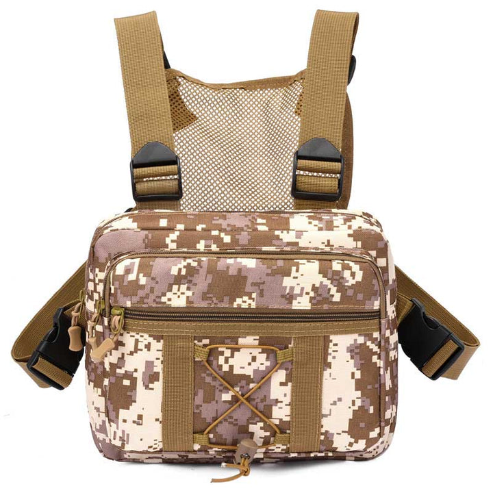 Kompakt vanntett brystveske, et ideelt taktisk bag-alternativ for reise og utendørs sport.