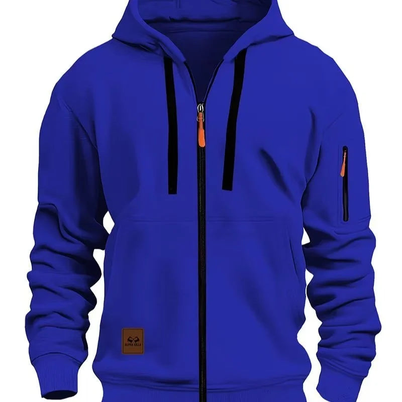 Lett og pustende menns hettejakke for vår og høst. Perfekt for lag-på-lag og utendørs eventyr.