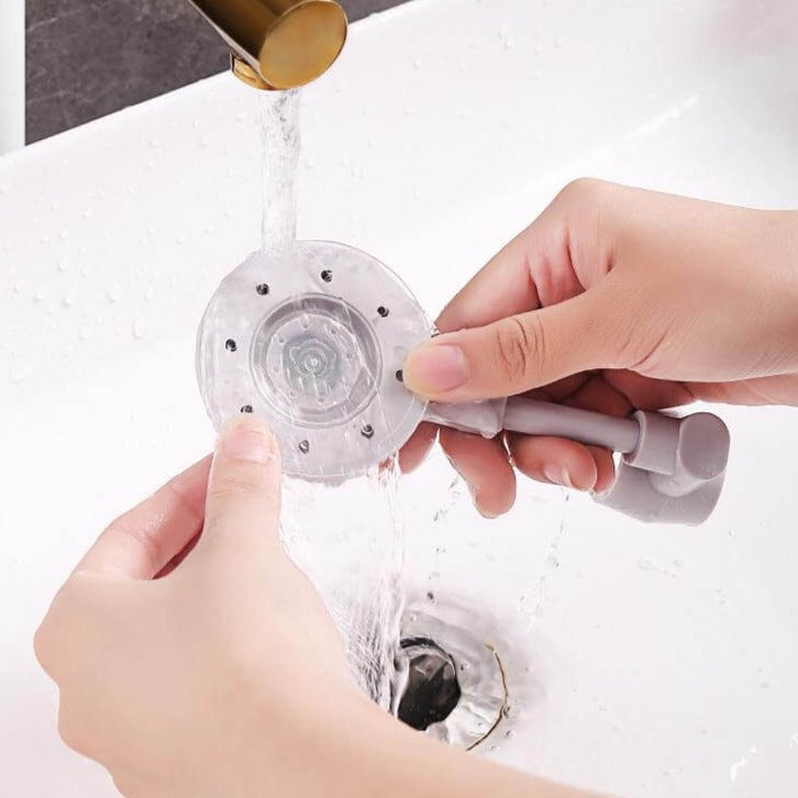 Fleksibel og rustfri dusjholder med sugekopp; justerbar for optimal komfort i dusjen.