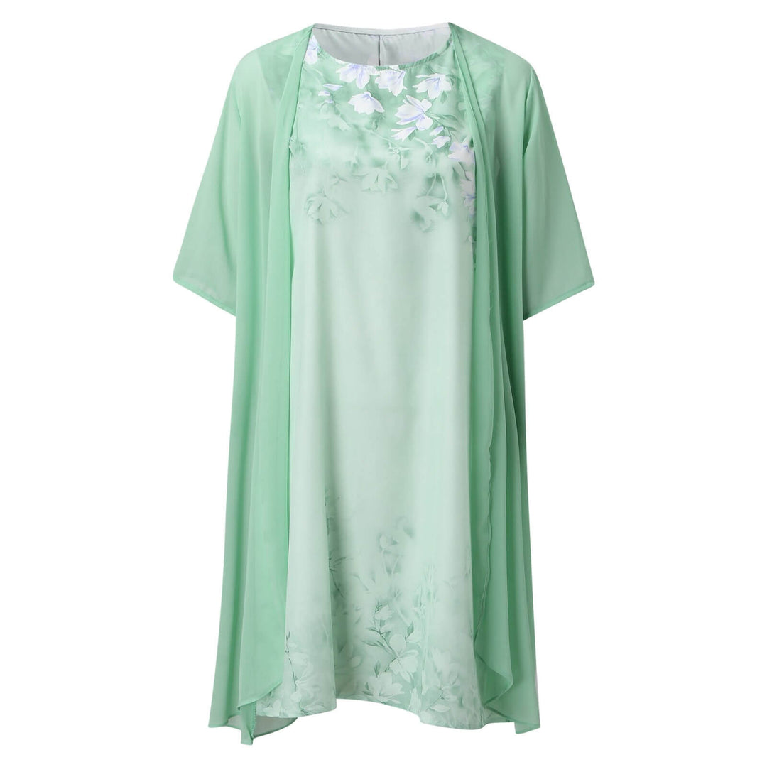 Elegant blomsterkjole for kvinner, perfekt vårkjole med vintage stil og a-linje.
