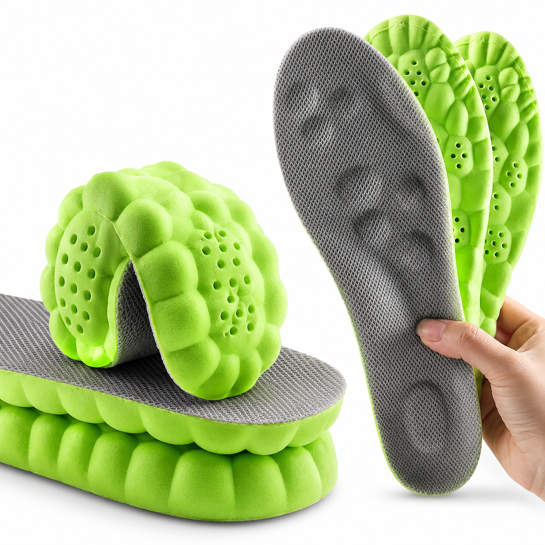 Tilpassbare 4D innleggssåler ideelle for sport, fritid og daglig bruk, forbedrer komfort og støtte.