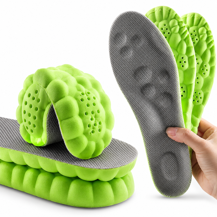 Tilpassbare 4D innleggssåler ideelle for sport, fritid og daglig bruk, forbedrer komfort og støtte.