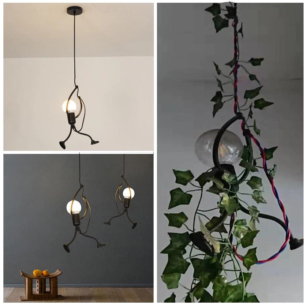 Nordisk designlampe: liten mann taklampe med E27 sokkel. Perfekt for lekent interiør.