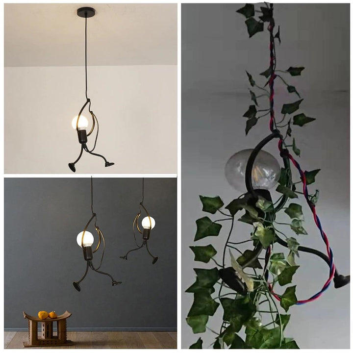 Nordisk designlampe: liten mann taklampe med E27 sokkel. Perfekt for lekent interiør.