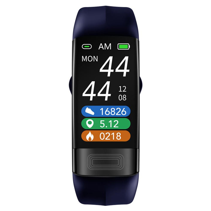 Smart armbånd synkroniserer med mobilapp for søvnovervåking og detaljert treningsdataanalyse.