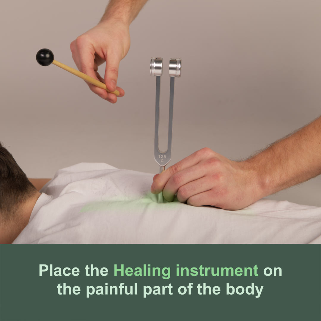 Profesjonell 128Hz stemmegaffel for lydterapi, vibrasjonsterapi, chakra healing og dyp avslapning.