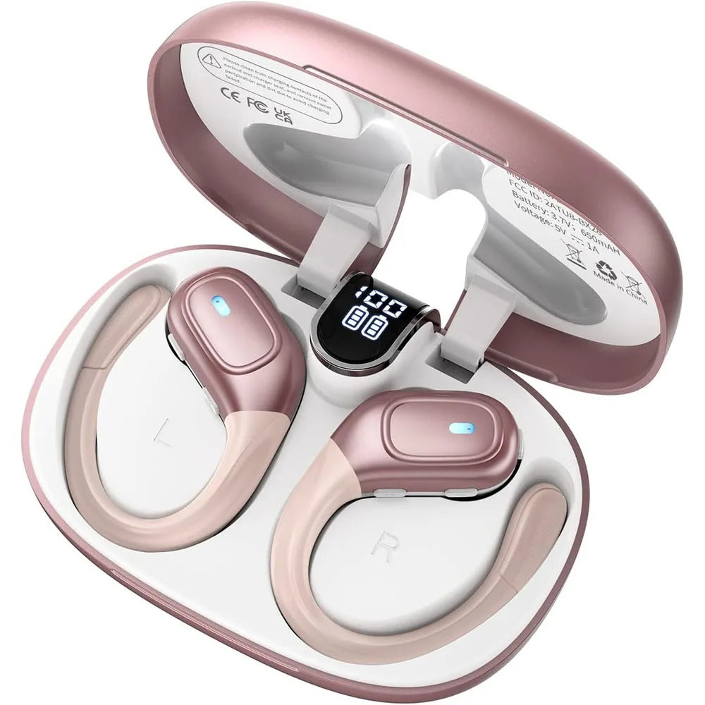 Trådløse Bluetooth ørepropper med lang batteritid. Ideelle for håndfrie samtaler og musikk hele dagen.