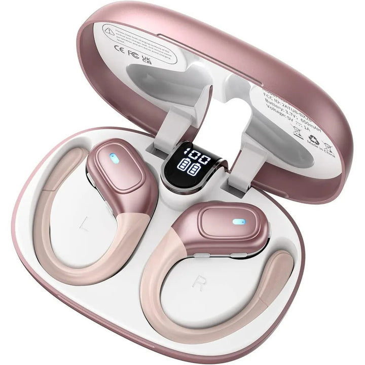 Trådløse Bluetooth ørepropper med lang batteritid. Ideelle for håndfrie samtaler og musikk hele dagen.