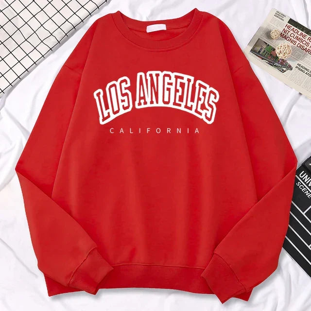 Hverdags-pullover for damer, Los Angeles-genser med fokus på komfort og stil.