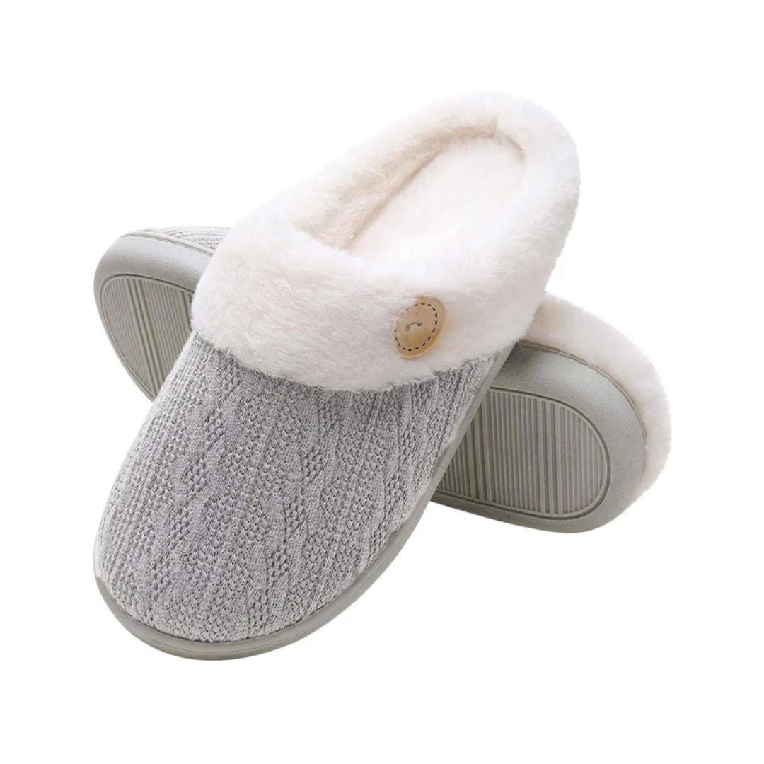 Unisex innetøfler med mykt fleecefôr og sklisikker såle for optimal komfort, koselige hjemmesko.