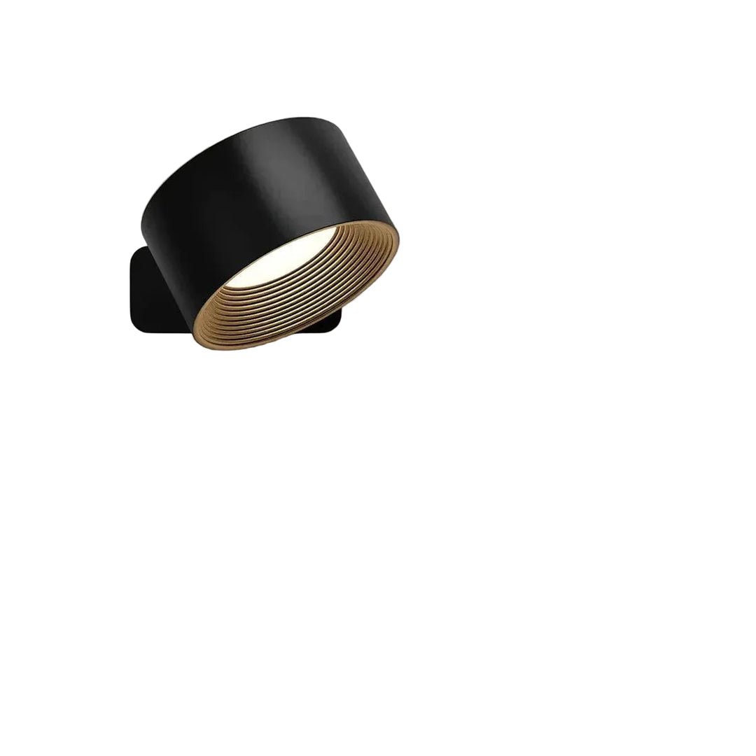 Trådløs vegglampe med moderne design, 360° justerbar LED-belysning for fleksibel lesing og stemningslys.