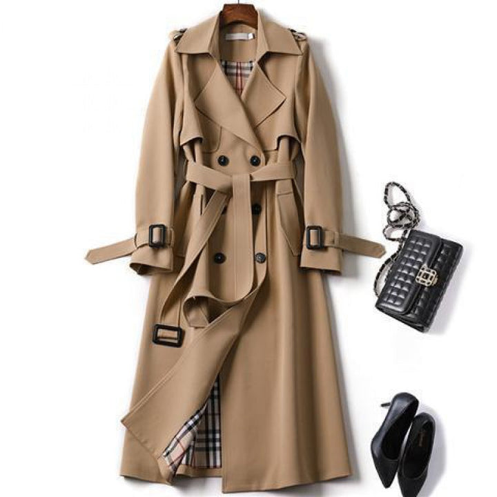 Allsidig damekåpe trenchcoat, elegant og stilren for enhver anledning, kvinner mote.