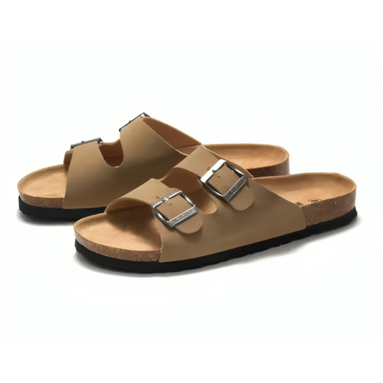 Komfortable unisex sandaler med doble justerbare stropper for sommer og fritid. Perfekt hverdagssko.