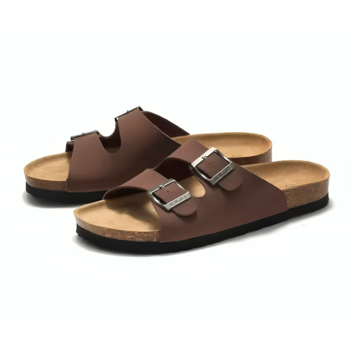 Ergonomiske unisex sandaler med myk fotseng og doble stropper, designet for langvarig komfort og stil.