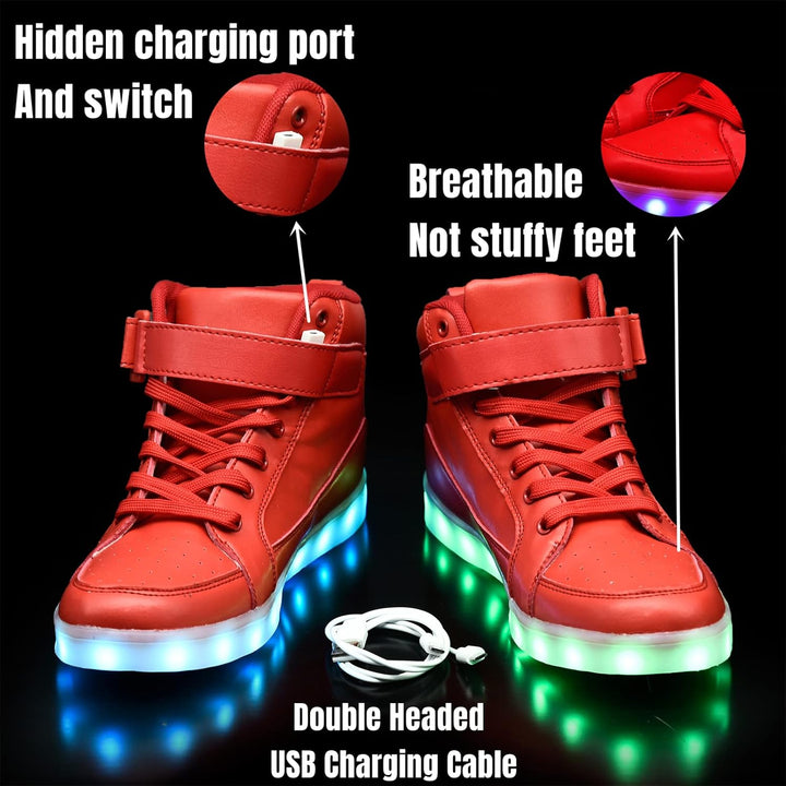 Festklare unisex LED sneakers med levende lys, et blikkfang på enhver sammenkomst.