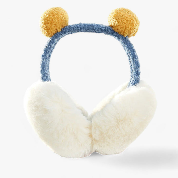 Ørebeskyttelse i fuskepels, unisex og sammenleggbar, ideell for utendørs vinterbruk og sport.