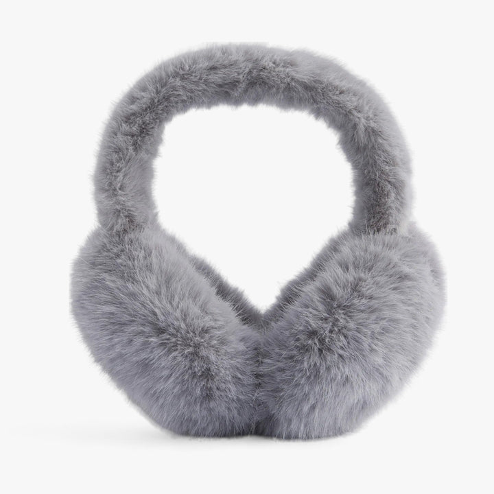 Varmebevarende unisex ørevarmere i fuskepels, sammenleggbare, for alle vintereventyr.