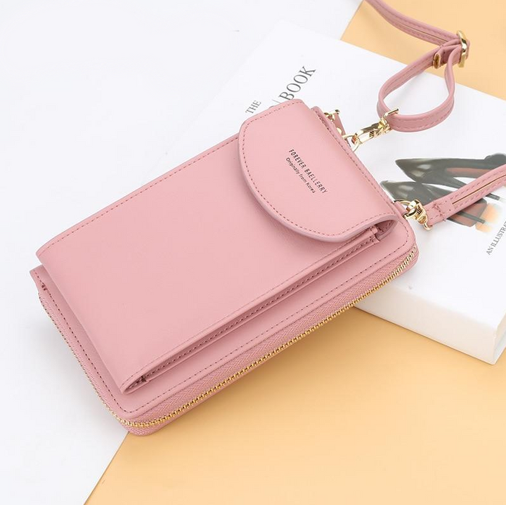 Elegant damerveske i PU-skinn, en allsidig crossbody og skulderveske med god plass for daglig bruk.