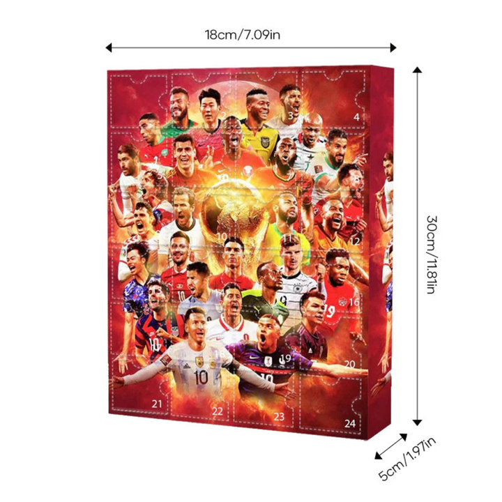 Fotball Klubb adventskalender 2025. En unik gave til jul med 24 overraskelser for den ekte fotballfan.