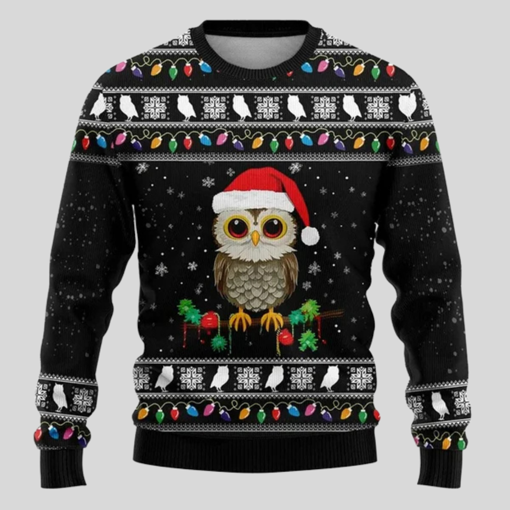 Herre julegenser med søt isbjørn. En festlig og casual strikkegenser, ideell for julefeiring og vinterklær.