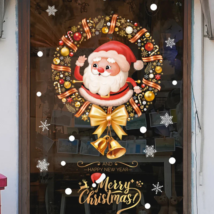 Julevindusdekor: Fargerike, gjenbrukbare klistremerker som skaper magisk julestemning hjemme.