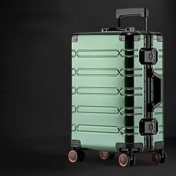 Stilig 20-tommers aluminiumskoffert, robust hardcase reisebagasje. Tilgjengelig i flere farger, unisex.