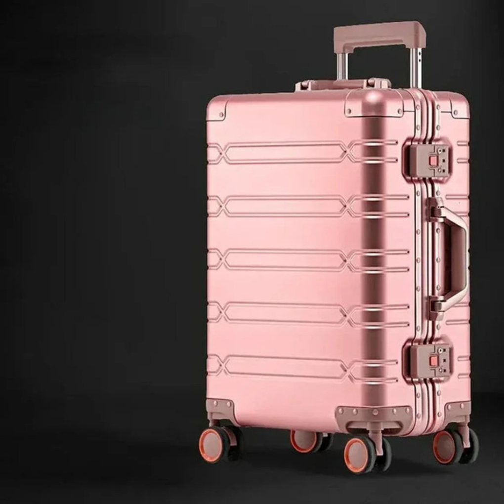 Premium aluminiumskoffert, 20 tommer, med robust hardcase design. Slitesterk unisex bagasje for alle reiser.