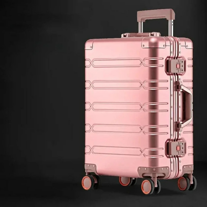 Premium aluminiumskoffert, 20 tommer, med robust hardcase design. Slitesterk unisex bagasje for alle reiser.