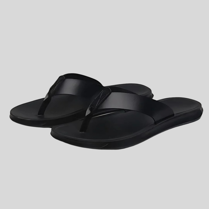 Teksturerte herre sandaler, slip-on flip-flops for hverdag og fritid. Stilige og komfortable sommersko.