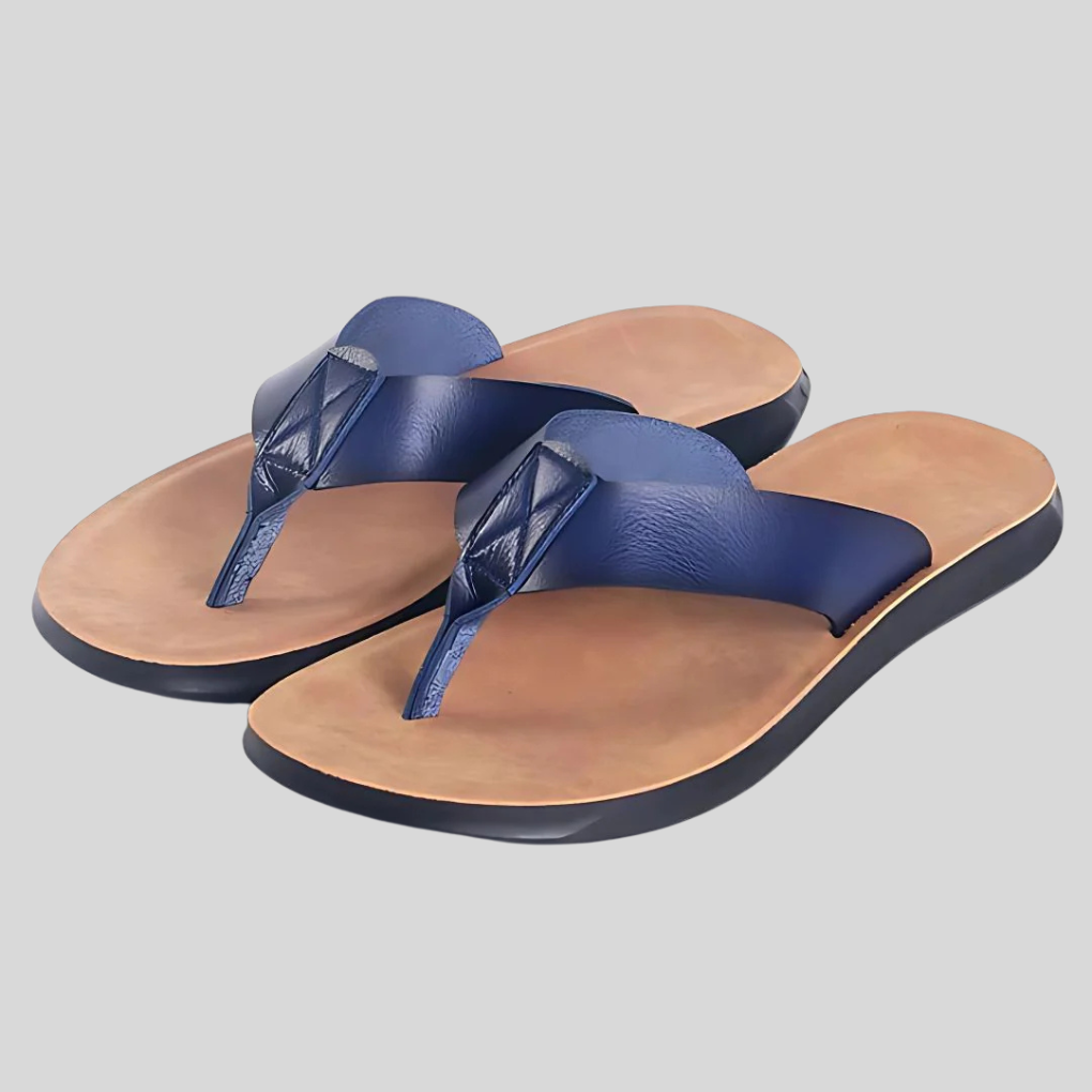 Stilige herre flip-flops, komfortable slip-on sandaler for sommer og fritid. Perfekte sommersko.