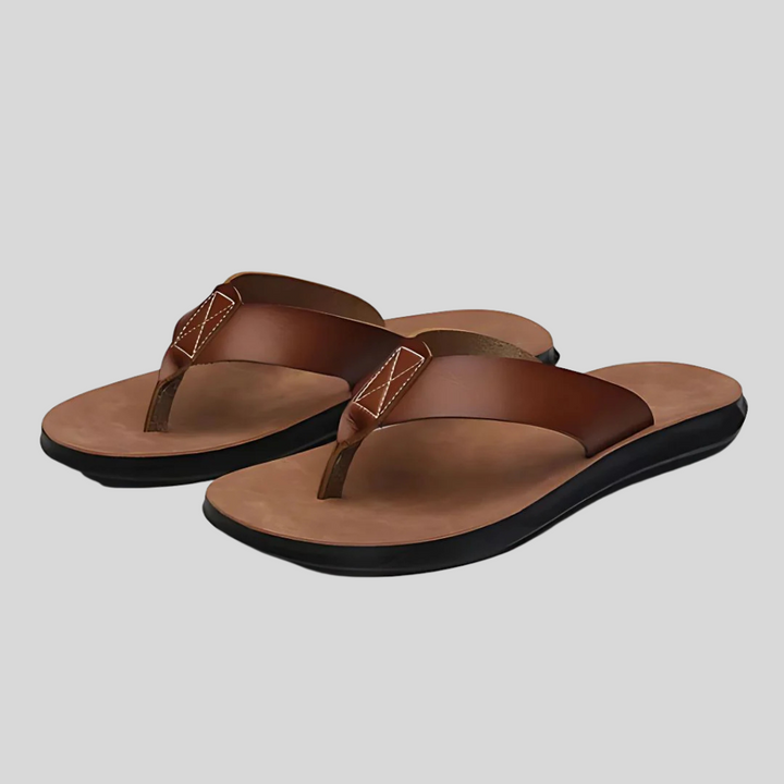 Robuste herre slip-on flip-flops. Vanntette sommersko, ideelle sandaler for basseng og fritid.