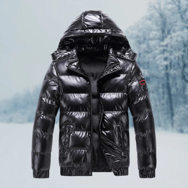 Vanntett herre vinterjakke i slitesterkt materiale, perfekt for pendling og urbant bruk i kaldt vær.