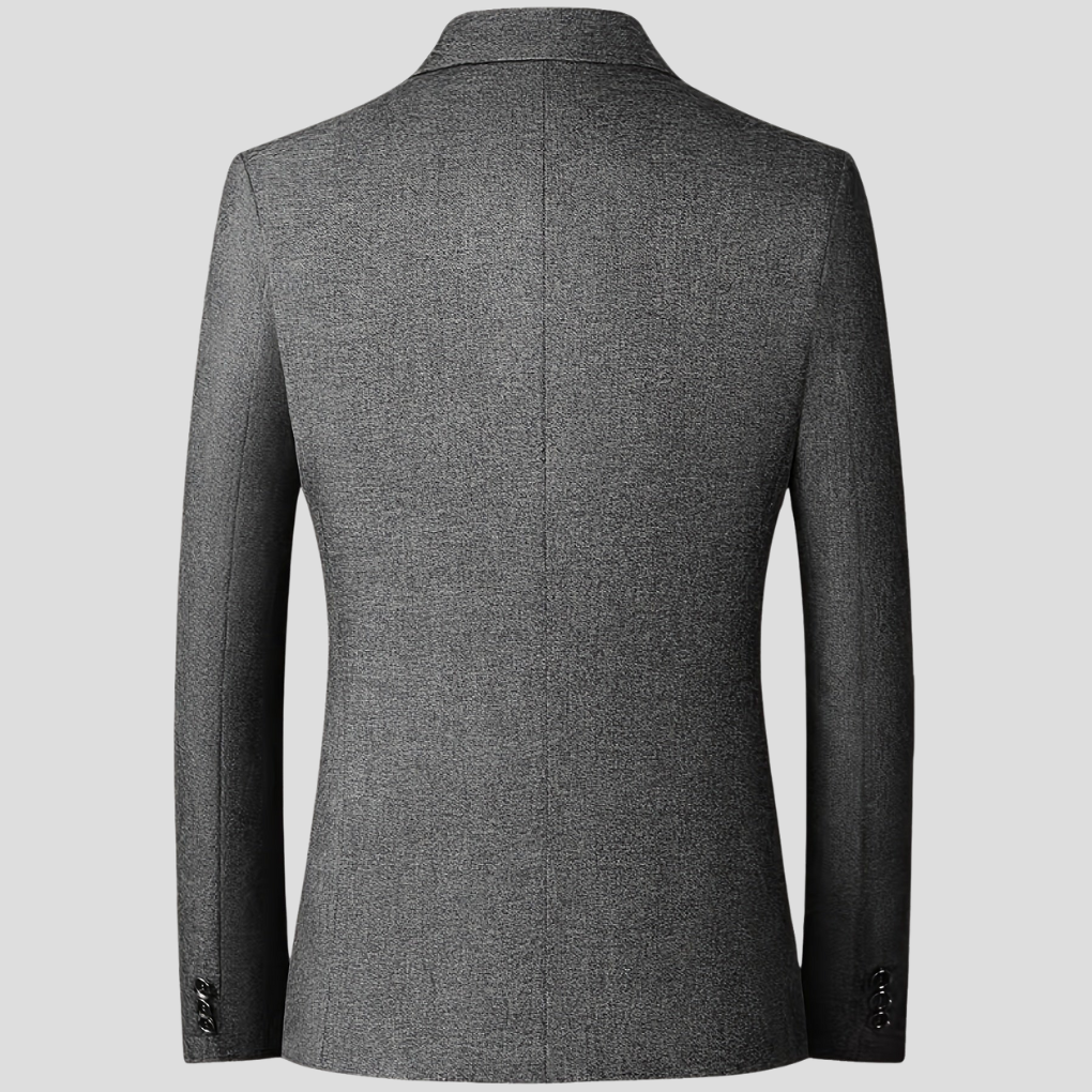Menns semi-formell jakke, en elegant blazer i kvalitetsstoff for et skarpt, profesjonelt antrekk.