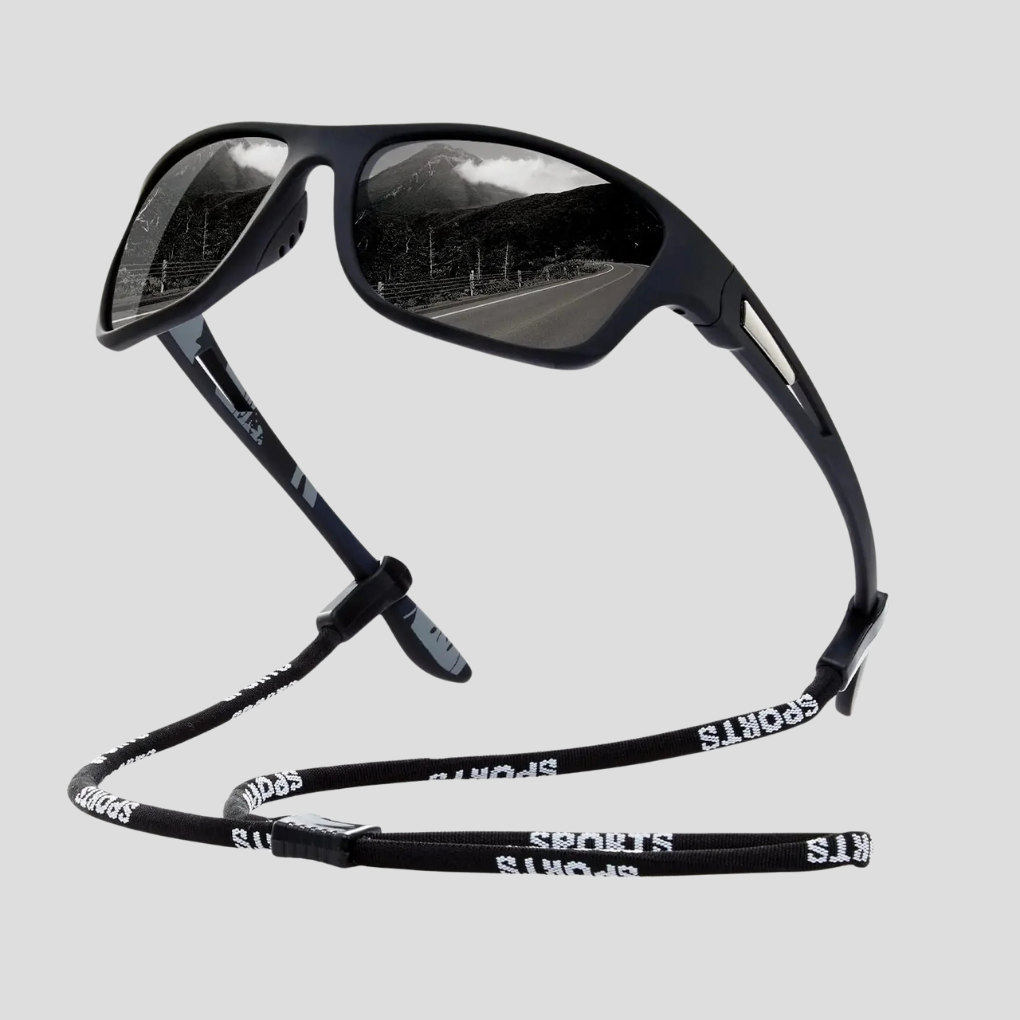 Polariserte unisex solbriller for sport og utendørsbruk. UV400 beskyttelse mot gjenskinn for aktivitet.