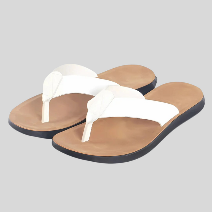 Vanntette herre flip-flops, ideelle strand- og bassengsandaler. Komfortable slip-on sommersko.