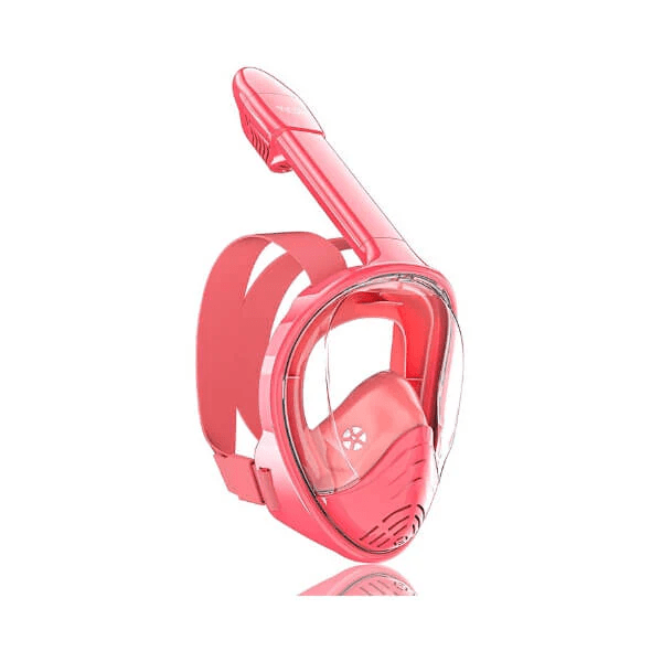 Blå Vicon snorkel helmaske for barn; anti-dugg, lekkasjesikker design for trygg svømming.
