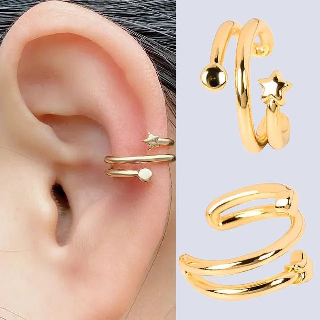 Festklar sølv spiral earcuff. Glansfull og elegant ørepynt som sitter godt, ingen piercing.